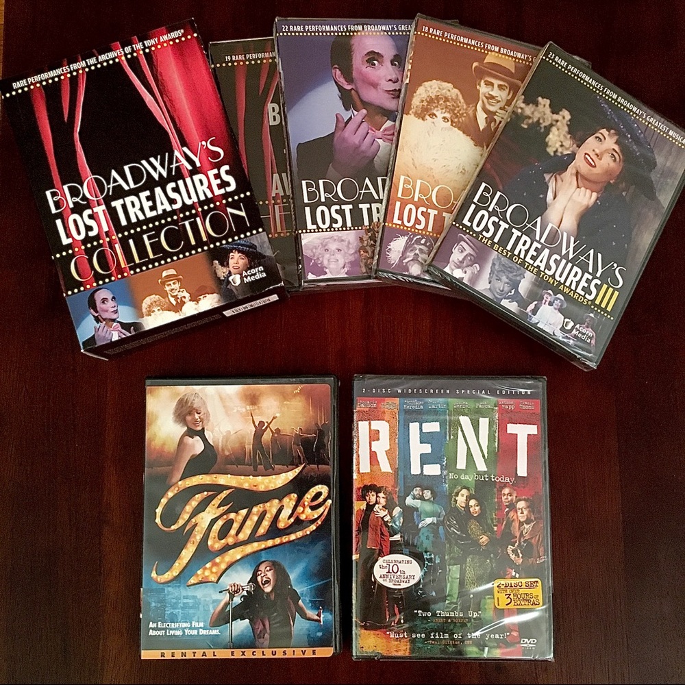 Broadway Lover DVD Lot - Tony’s, RENT, Fame